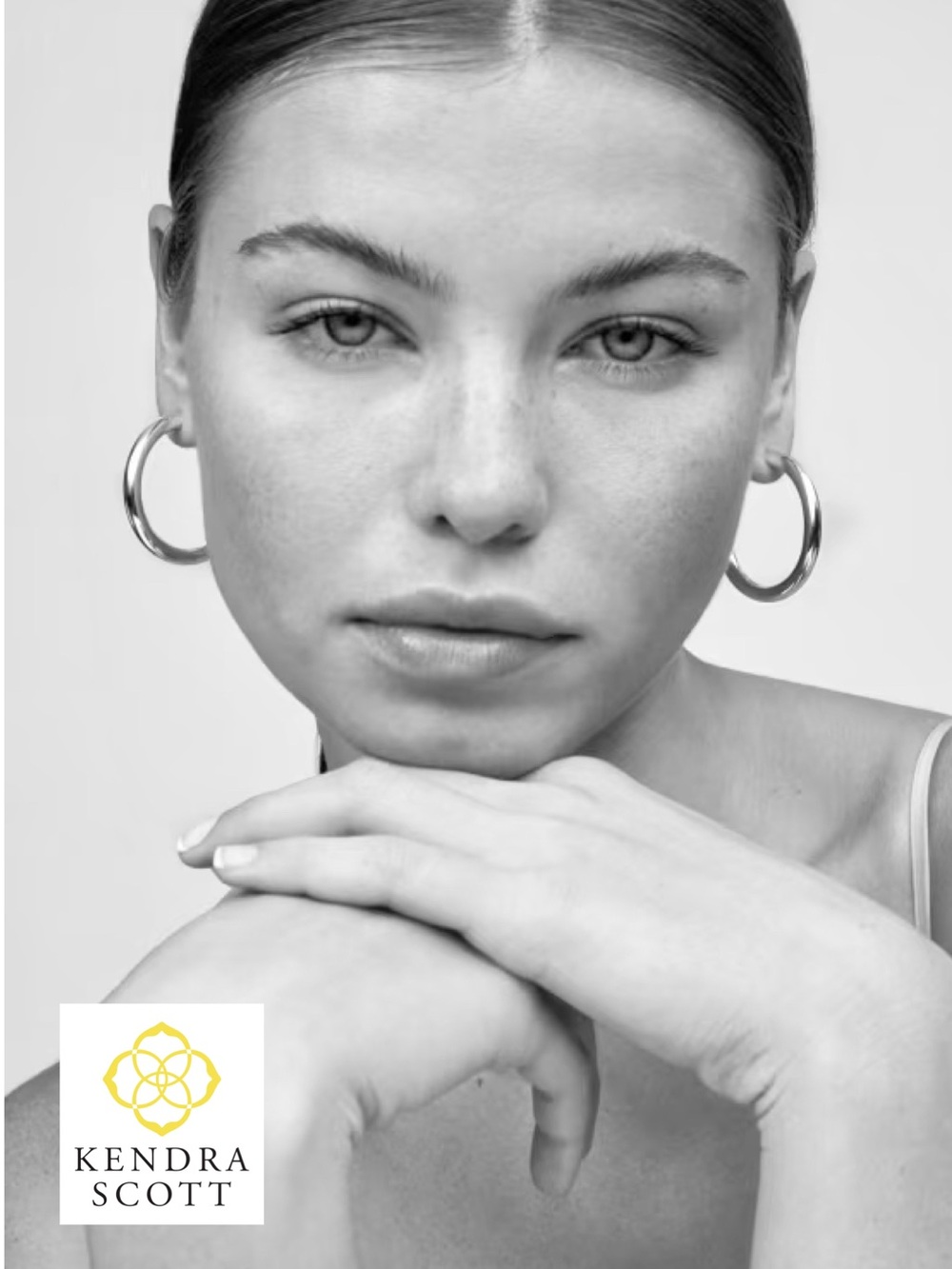 Kendra Scott, Colette, Silver Hoops, 1.26” outside diameter, NWT in GIFT BOX!